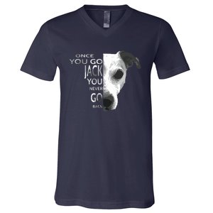 Once You Go Jack Russell Terrier Shirts Gift For Dog Lover V-Neck T-Shirt