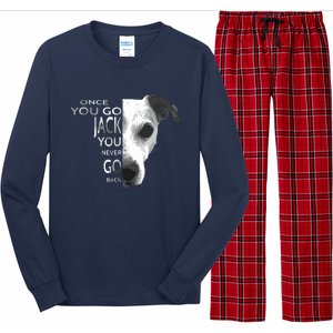 Once You Go Jack Russell Terrier Shirts Gift For Dog Lover Long Sleeve Pajama Set