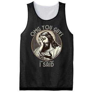 Omg You Guys I Never Said That Funny Sarcastic Quote Mesh Reversible Basketball Jersey Tank