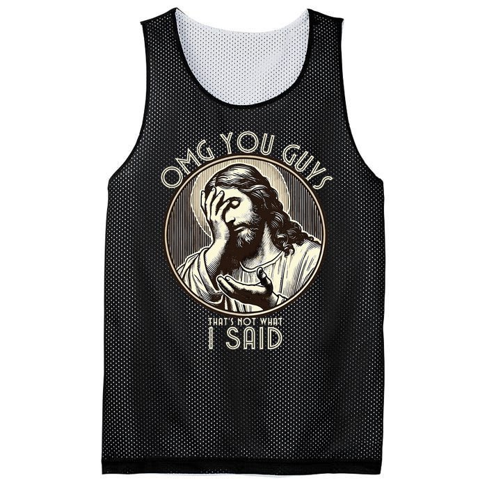 Omg You Guys I Never Said That Funny Sarcastic Quote Mesh Reversible Basketball Jersey Tank