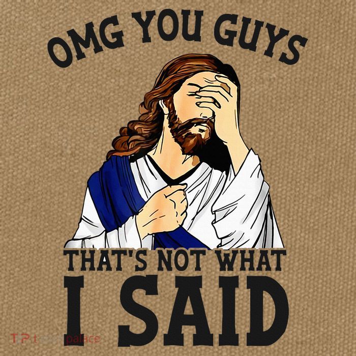 Omg You Guys ThatS Not WhatS I Said Jesus Cotton Canvas Backpack