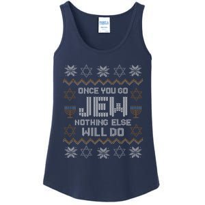 Once You Go Jew Nothing Else Will Do Jewish Shabbat Hanukkah Ladies Essential Tank