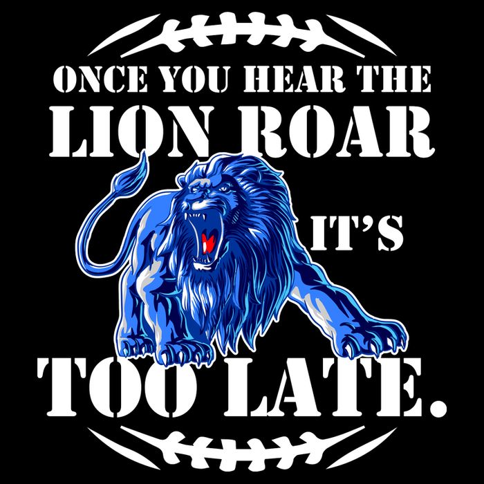 Once You Hear The Lion Roar ItS Too Late Football Fan Detroit Michigan 7-Panel Snapback Hat