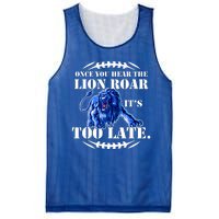 Once You Hear The Lion Roar ItS Too Late Football Fan Detroit Michigan Mesh Reversible Basketball Jersey Tank