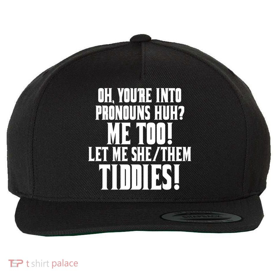 Oh Youre Into Pronouns Huh? Me Too Let Me She/Them Tiddies Wool Snapback Cap