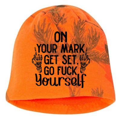 On Your Mark Get Set Go Fuck Yourself Kati - Camo Knit Beanie