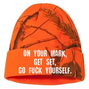 On Your Mark Get Set Go F Yourself Kati Licensed 12" Camo Beanie