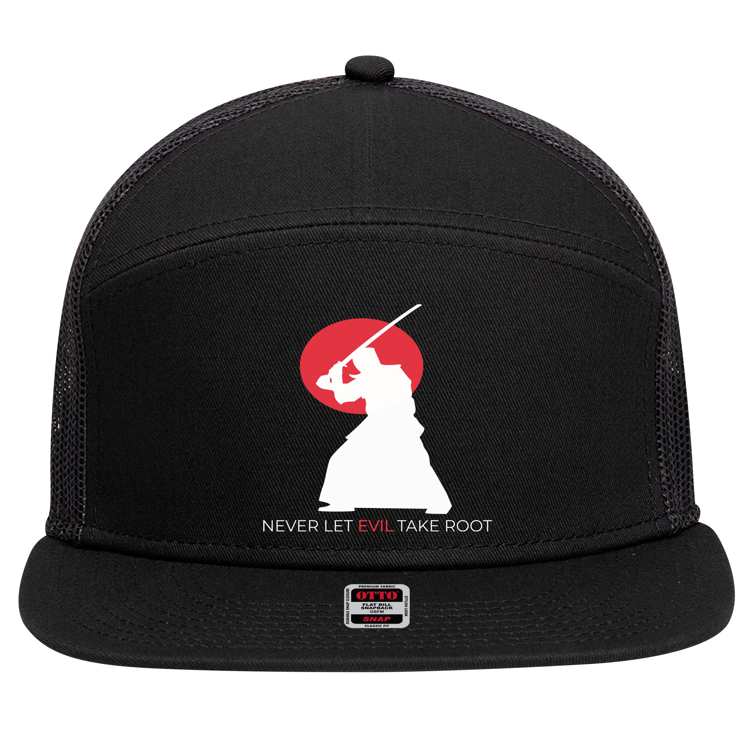 Otoya Yamaguchi Never Let Evil Take Root 7 Panel Mesh Trucker Snapback Hat