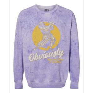 Obviously YouRe Not A Golfer Funny Dude Retro Colorblast Crewneck Sweatshirt