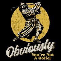 Obviously YouRe Not A Golfer Funny Dude Retro Women's Crop Top Tee