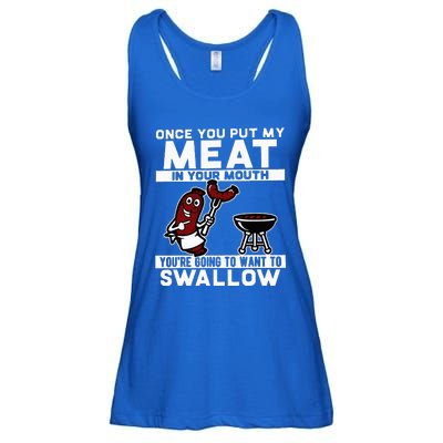 Once You Put My Meat In Your Mouth Ladies Essential Flowy Tank