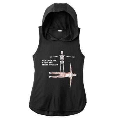 Once You Put My Meat In Your Mouth You're Going To Want To Ladies PosiCharge Tri-Blend Wicking Draft Hoodie Tank