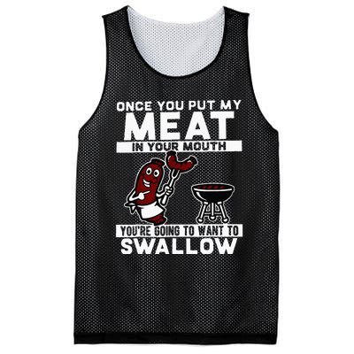 Once You Put My Meat In Your Mouth Youre Going To Want To Mesh Reversible Basketball Jersey Tank