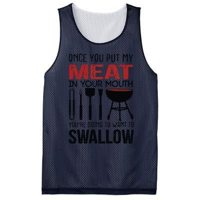 Once You Put My Meat In Your Mouth Funny For Mesh Reversible Basketball Jersey Tank