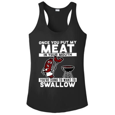 Once You Put My Meat In Your Mouth, You're Going To Want To Ladies PosiCharge Competitor Racerback Tank