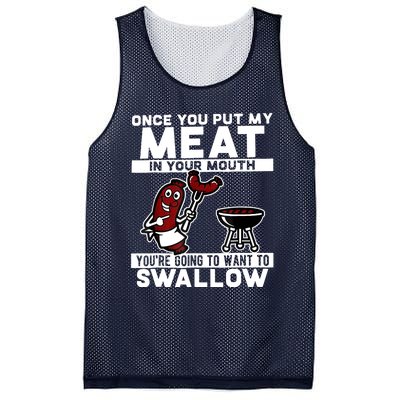 Once You Put My Meat In Your Mouth, You're Going To Want To Mesh Reversible Basketball Jersey Tank