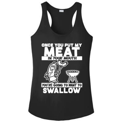 Once You Put My Meat In Your Mouth Ladies PosiCharge Competitor Racerback Tank