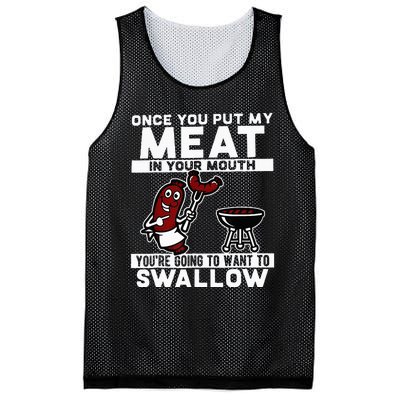 Once You Put My Meat In Your Mouth You're Going To Want To Mesh Reversible Basketball Jersey Tank