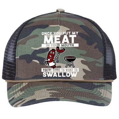 Once You Put My Meat In Your Mouth You're Going To Want To Retro Rope Trucker Hat Cap