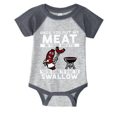 Once You Put My Meat In Your Mouth You're Going To Want To Infant Baby Jersey Bodysuit