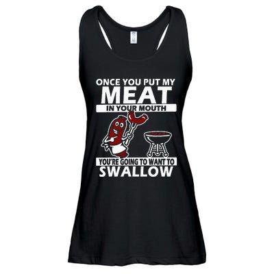 Once You Put My Meat In Your Mouth Ladies Essential Flowy Tank