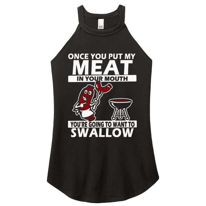 Once You Put My Meat In Your Mouth Women's Perfect Tri Rocker Tank