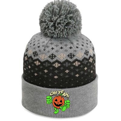 Oh Yeah! Pumpkin Man The Baniff Cuffed Pom Beanie