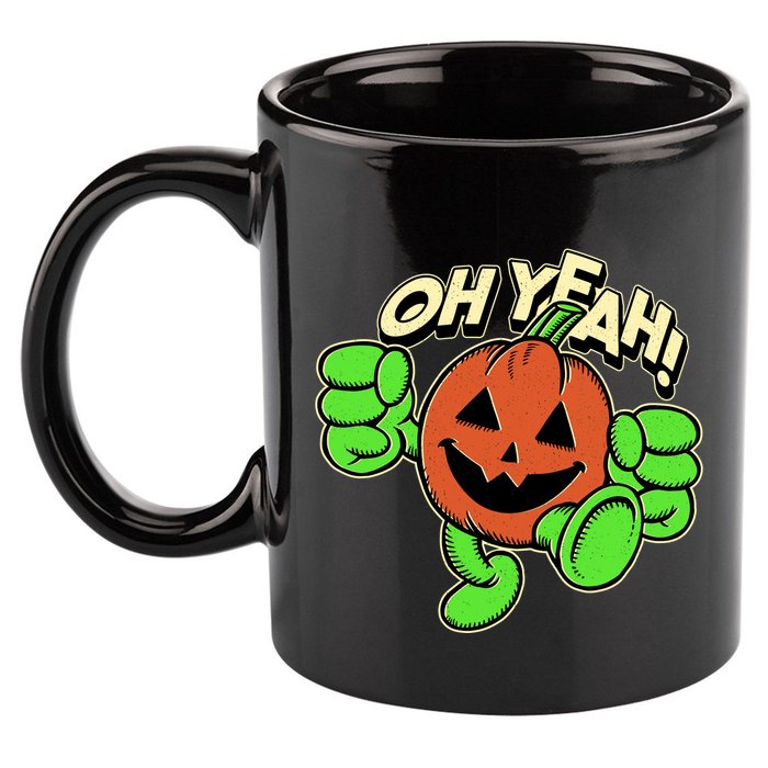 Oh Yeah! Pumpkin Man 11oz C Handle Ceramic Mug