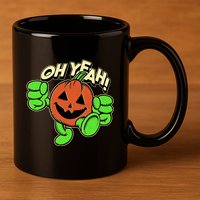 Oh Yeah! Pumpkin Man 11oz C Handle Ceramic Mug