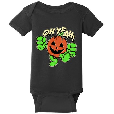 Oh Yeah! Pumpkin Man Baby Bodysuit