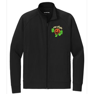 Oh Yeah! Pumpkin Man Stretch Full-Zip Cadet Jacket