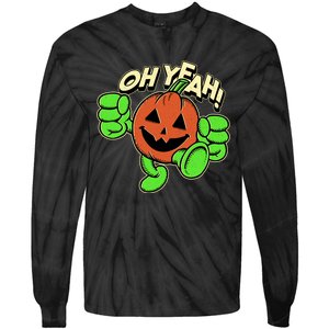 Oh Yeah! Pumpkin Man Tie-Dye Long Sleeve Shirt