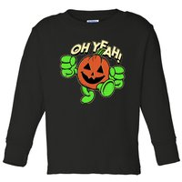 Oh Yeah! Pumpkin Man Toddler Long Sleeve Shirt