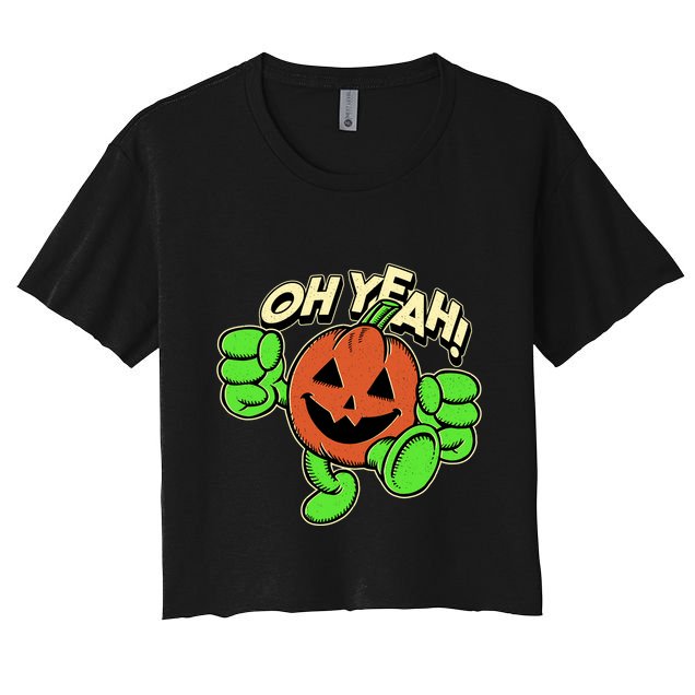 Oh Yeah! Pumpkin Man Crop Top
