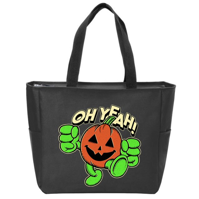 Oh Yeah! Pumpkin Man Zip Tote Bag