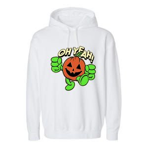 Oh Yeah! Pumpkin Man Garment-Dyed Fleece Hoodie