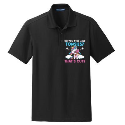 Oh You Still Have Tonsils Unicorn Tonsillectomy Survivor Dry Zone Grid Polo