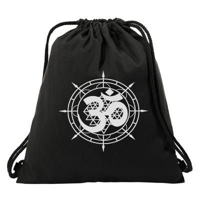 Om Yantra Spiritual Symbol Meditation Yoga Mindfulness Aum Drawstring Bag