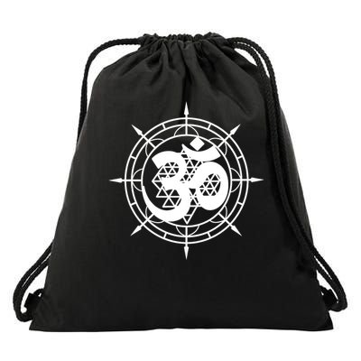 Om Yantra Spiritual Symbol Meditation Yoga Mindfulness Aum  Drawstring Bag