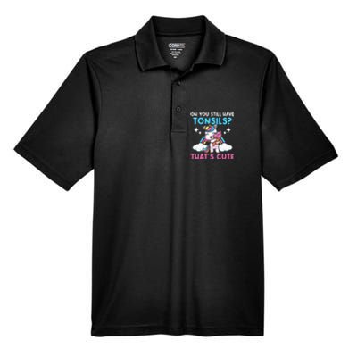 Oh You Still Have Tonsils Unicorn Tonsillectomy Survivor Men's Origin Performance Pique Polo