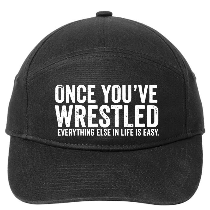 Once You Wrestle 7-Panel Snapback Hat