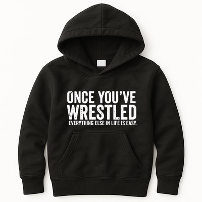 Once You Wrestle Kids Hoodie