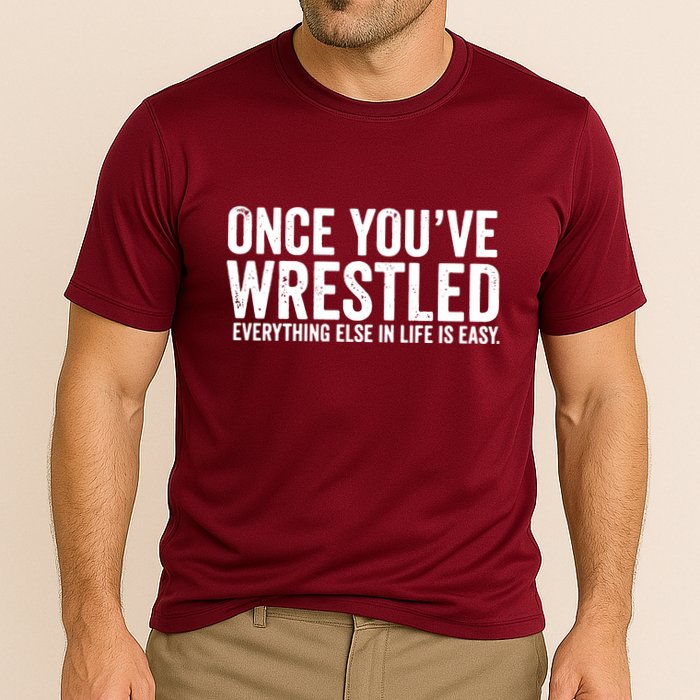 Once You Wrestle Cooling Performance Crew T-Shirt