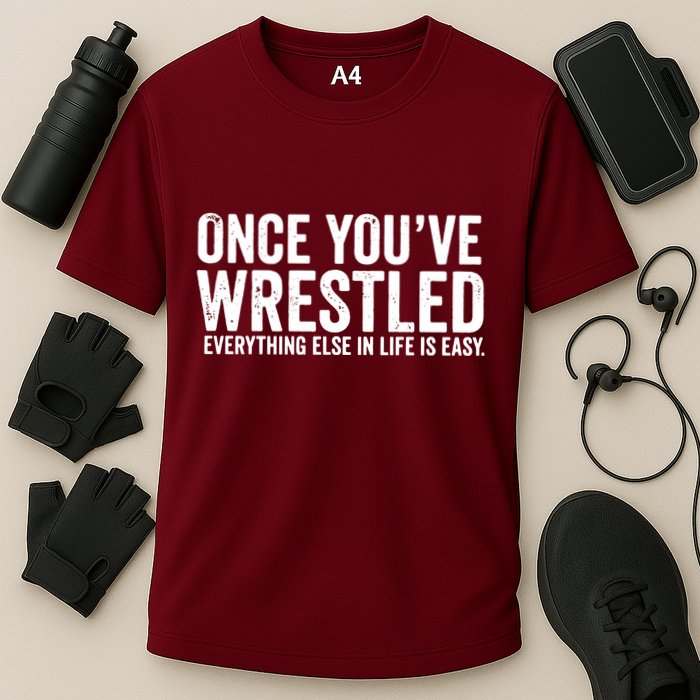 Once You Wrestle Cooling Performance Crew T-Shirt