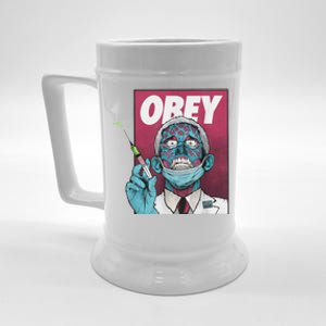 Obey Zombie Fauci Fauci Ouchie Political Tee Shirt Beer Stein