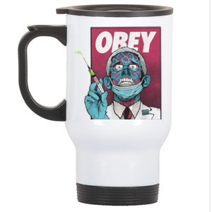 Obey Zombie Fauci Fauci Ouchie Political Tee Shirt Stainless Steel Travel Mug