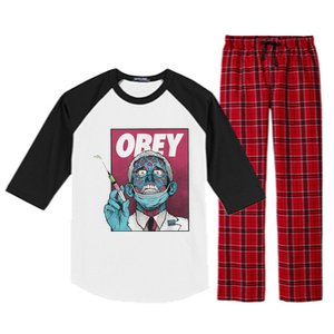 Obey Zombie Fauci Fauci Ouchie Political Raglan Sleeve Pajama Set