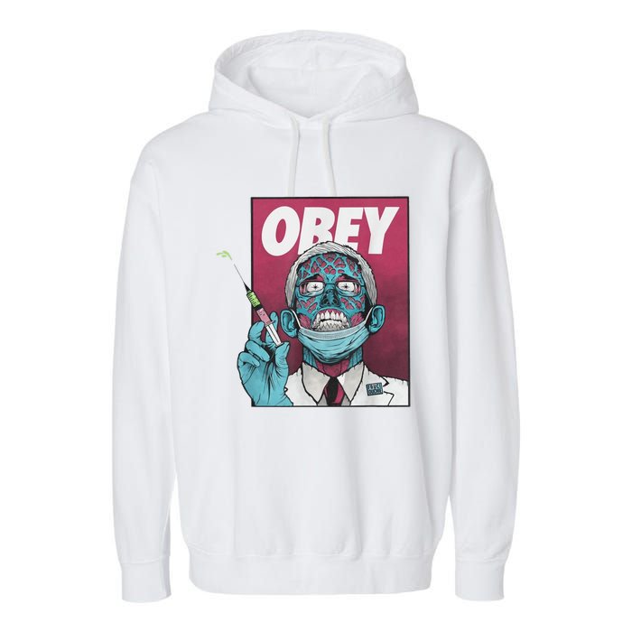 Obey Zombie Fauci Fauci Ouchie Political Garment-Dyed Fleece Hoodie