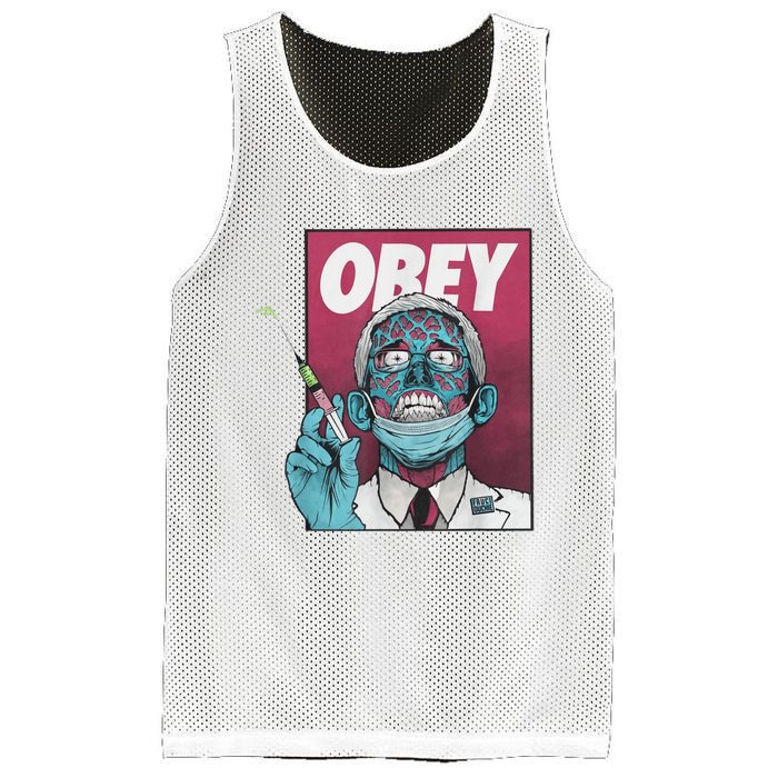 Obey Zombie Fauci Fauci Ouchie Political Mesh Reversible Basketball Jersey Tank