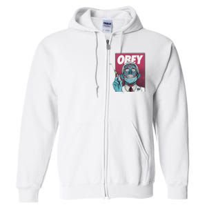 Obey Zombie Fauci Fauci Ouchie Political Full Zip Hoodie